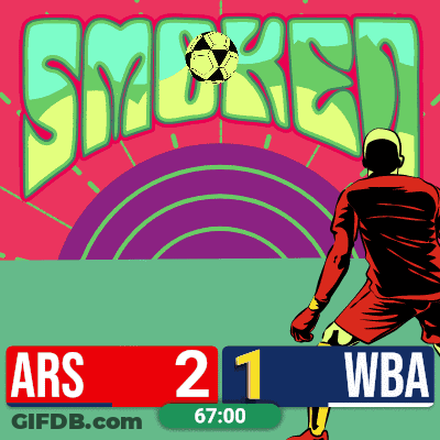A Soccer Game Between Ars And Wba Is Being Shown GIF
