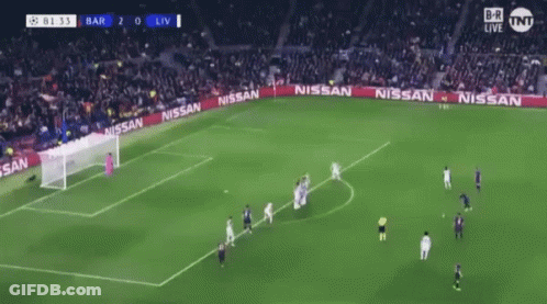 A Soccer Game Between Bar And Liv Is Being Broadcast Live GIF