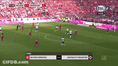 A Soccer Game Between Bayern Munchen And Frankfurt GIF
