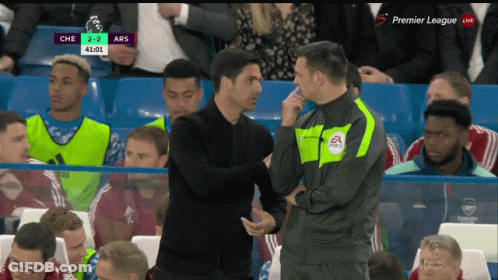 A Soccer Game Between Che And Ars Is Being Broadcast Live On The Premier League GIF