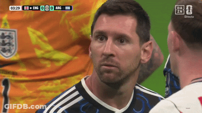 A Soccer Game Between England And Argentina Is Being Shown GIF