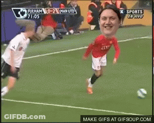A Soccer Game Between Fulham And Man Utd GIF