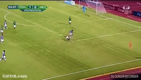 A Soccer Game Between Hon And Mex Is Being Played GIF