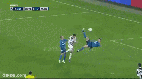 A Soccer Game Between Juventus And Mad Is Being Played On Espn GIF