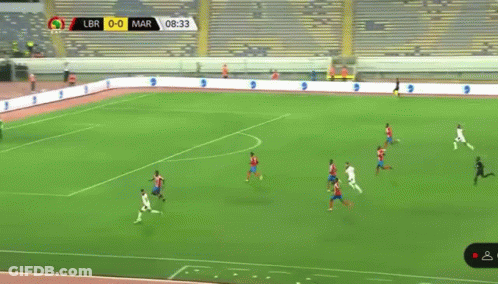 A Soccer Game Between Lbr And Mar Is In Progress GIF
