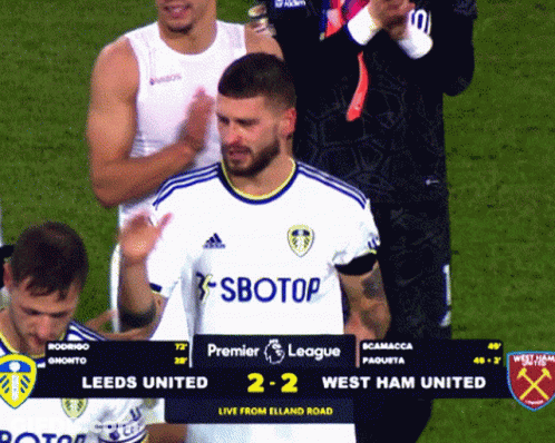 A Soccer Game Between Leeds And West Ham United GIF