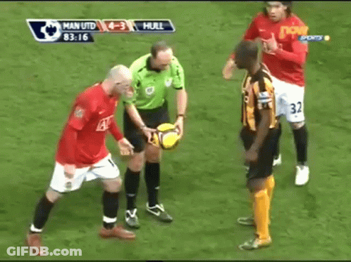 A Soccer Game Between Man Utd And Hull Is Underway GIF