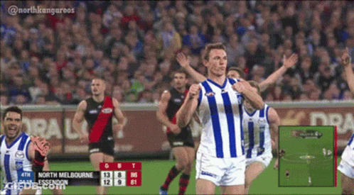 A Soccer Game Between North Melbourne And Essendon GIF