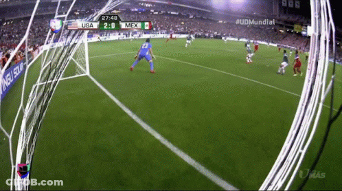 A Soccer Game Between The Usa And Mexico Is Being Shown GIF