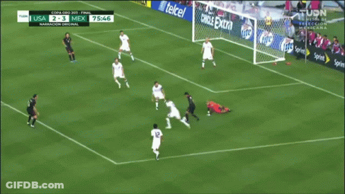A Soccer Game Between Usa And Mexico Is Being Played GIF