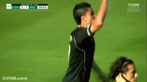 A Soccer Game Between Usa And Mexico Is Being Shown On Tv GIF