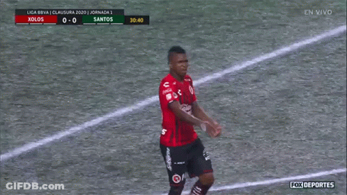 A Soccer Game Between Xolos And Santos Is On Fox Deportes GIF