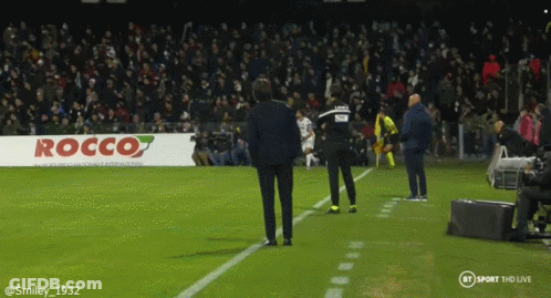 A Soccer Game Is Being Broadcast On Bt Sport 1Hd Live GIF