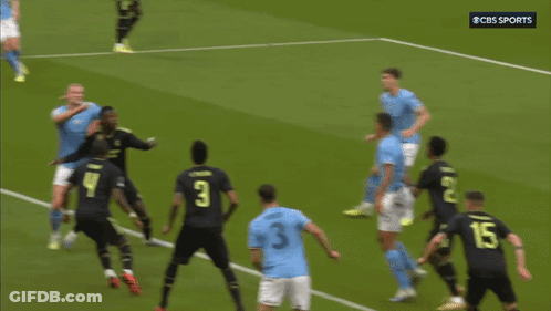 A Soccer Game Is Being Broadcast On Cbs GIF