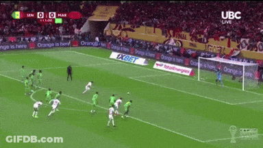 A Soccer Game Is Being Broadcast On Ubc GIF