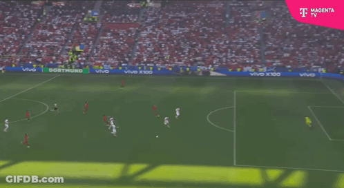 A Soccer Game Is Being Broadcasted By Magenta GIF