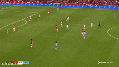 A Soccer Game Is Being Broadcasted On Bt Sport GIF