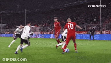 A Soccer Game Is Being Broadcasted On Fc Bayern Tv GIF