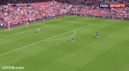 A Soccer Game Is Being Broadcasted On Fred Sports GIF