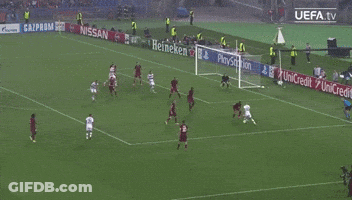 A Soccer Game Is Being Broadcasted On Uefa Tv GIF