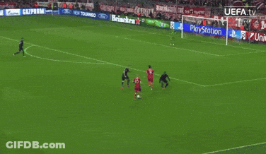 A Soccer Game Is Being Broadcasted On Uefa Tv GIF