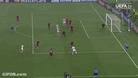 A Soccer Game Is Being Broadcasted On Uefa.tv GIF