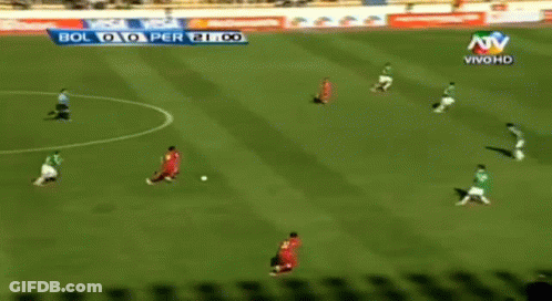 A Soccer Game Is Being Broadcasted On Vivo Hd GIF