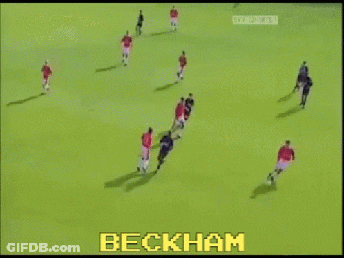 A Soccer Game Is Being Played And The Name Beckham Is Displayed GIF