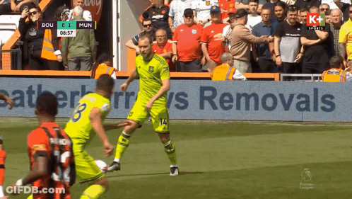A Soccer Game Is Being Played And The Score Is 0-1 GIF