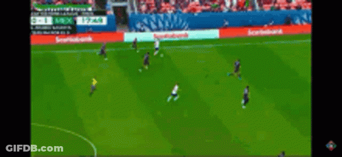 A Soccer Game Is Being Played And The Score Is 0-1 Mexico GIF