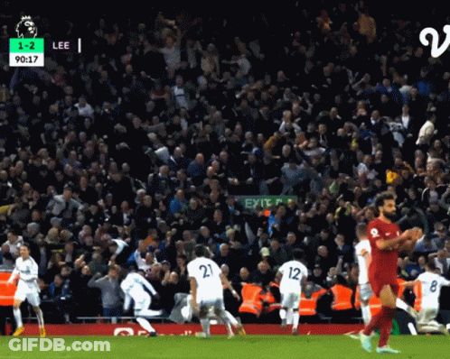 A Soccer Game Is Being Played And The Score Is 1-2 Lee GIF