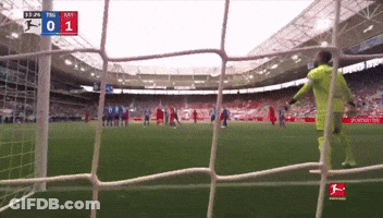 A Soccer Game Is Being Played And The Score Is 1 To 0 GIF