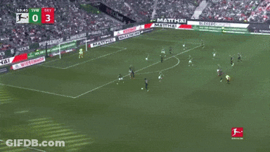 A Soccer Game Is Being Played And The Score Is 3 To 0 GIF