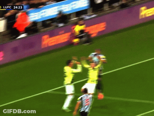 A Soccer Game Is Being Played At The Ufc GIF