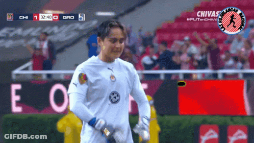 A Soccer Game Is Being Played Between Chivas And Orio GIF