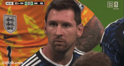 A Soccer Game Is Being Played Between England And Arg With A Score Of 0 To 0 GIF