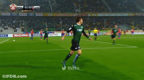 A Soccer Game Is Being Played Between Kpa And Cska GIF
