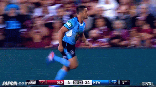 A Soccer Game Is Being Played Between Old And Nsw With A Score Of 4 To 24 GIF