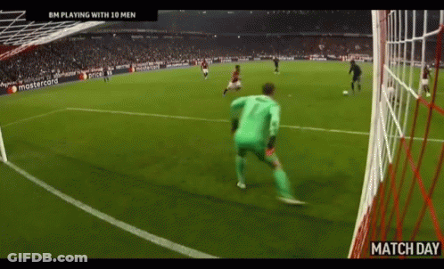 A Soccer Game Is Being Played In A Match Day GIF