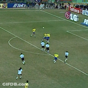 A Soccer Game Is Being Played In A Stadium Sponsored By Mastercard Pepsi And Petrobras GIF