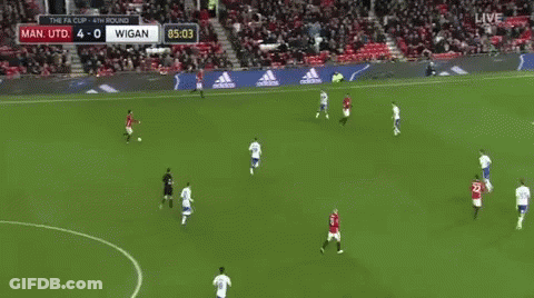 A Soccer Game Is Being Played In A Stadium GIF