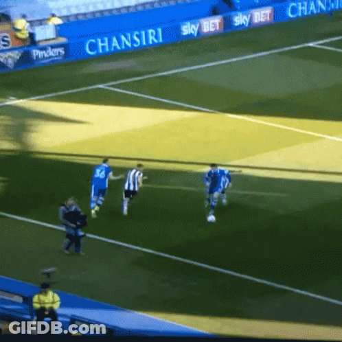 A Soccer Game Is Being Played In A Stadium With A Banner For Chansiri GIF