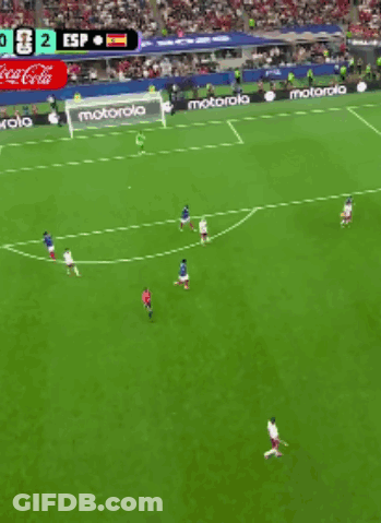 A Soccer Game Is Being Played In A Stadium With A Motorola Ad GIF