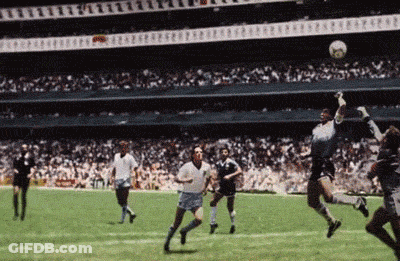 A Soccer Game Is Being Played In A Stadium With A Sign That Says ' A ' On It GIF