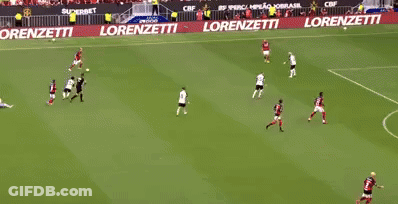 A Soccer Game Is Being Played In A Stadium With Advertisements For Betano And Superbet GIF