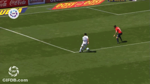 A Soccer Game Is Being Played In Front Of A Banner That Says Pandilla Toyota GIF
