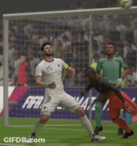 A Soccer Game Is Being Played In Front Of A Fifa 19 Banner GIF