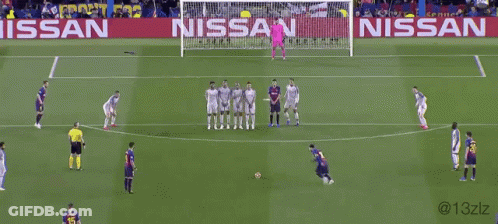 A Soccer Game Is Being Played In Front Of A Nissan Sign GIF