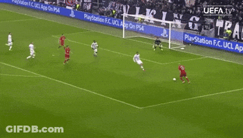 A Soccer Game Is Being Played In Front Of A Playstation F.c. Ucl Ad GIF
