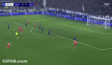 A Soccer Game Is Being Played In Front Of A Ps5 Ad GIF